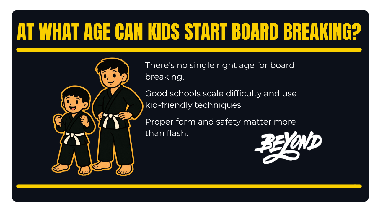 Illustration: At what age can kids start board breaking?