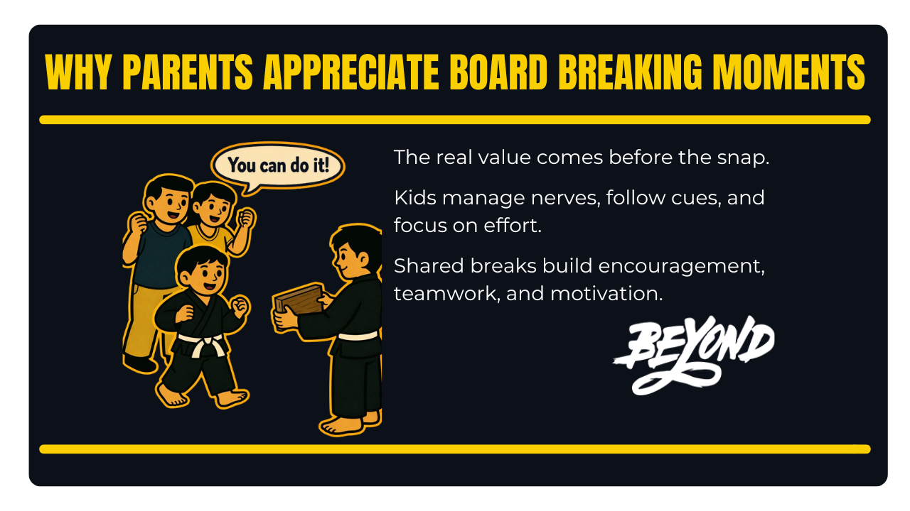Illustration: Why parents appreciate board breaking moments.